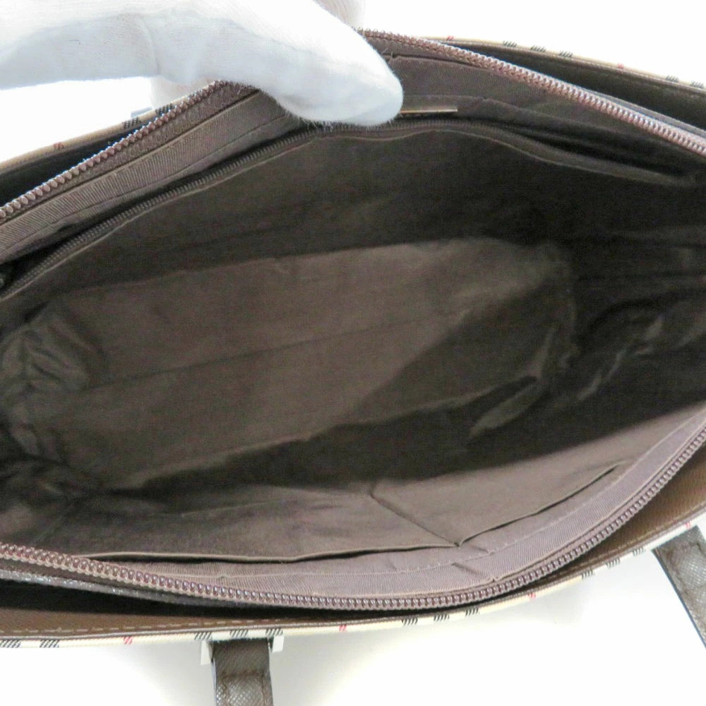 BURBERRY Tote Bag Beige Tartan Check - Picture 6 of 6